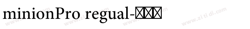 minionPro regual字体转换
